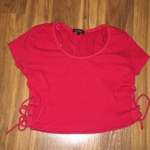 Red crop top